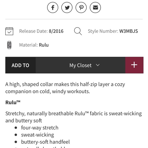 Lululemon Runderful 1/2 Zip - Picture 8 of 9